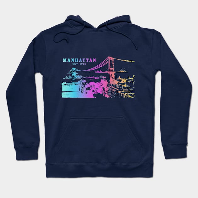 Manhattan Bridge US Hoodie by PallKris